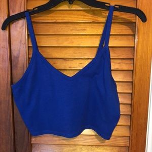 Blue crop top